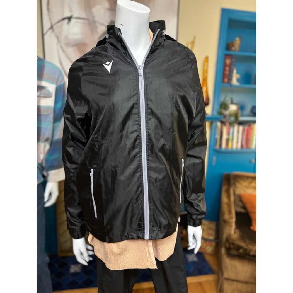 Men's Macron Black Windbreaker Jacket Size S